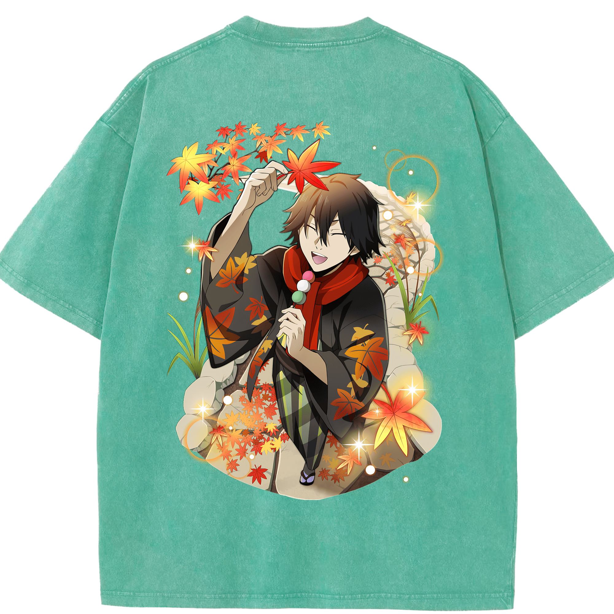 （画像用） 文豪ストレイドッグス Bungo Stray Dogs 綿100% ヴィンテージ風 半袖Tシャツ（背面プリント）